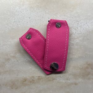 Pink Leather Apple Watchband